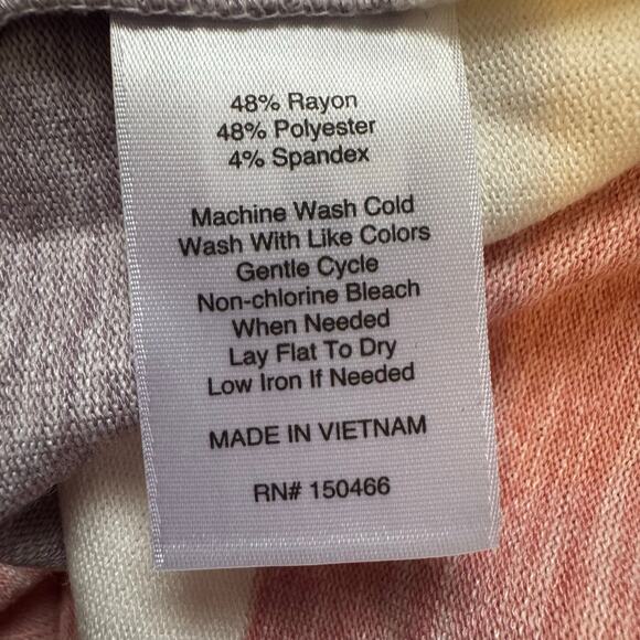 Market & Spruce Multicolor Stripe Short Sleeve Crewneck Tee NWT Small Petite - Picture 8 of 9